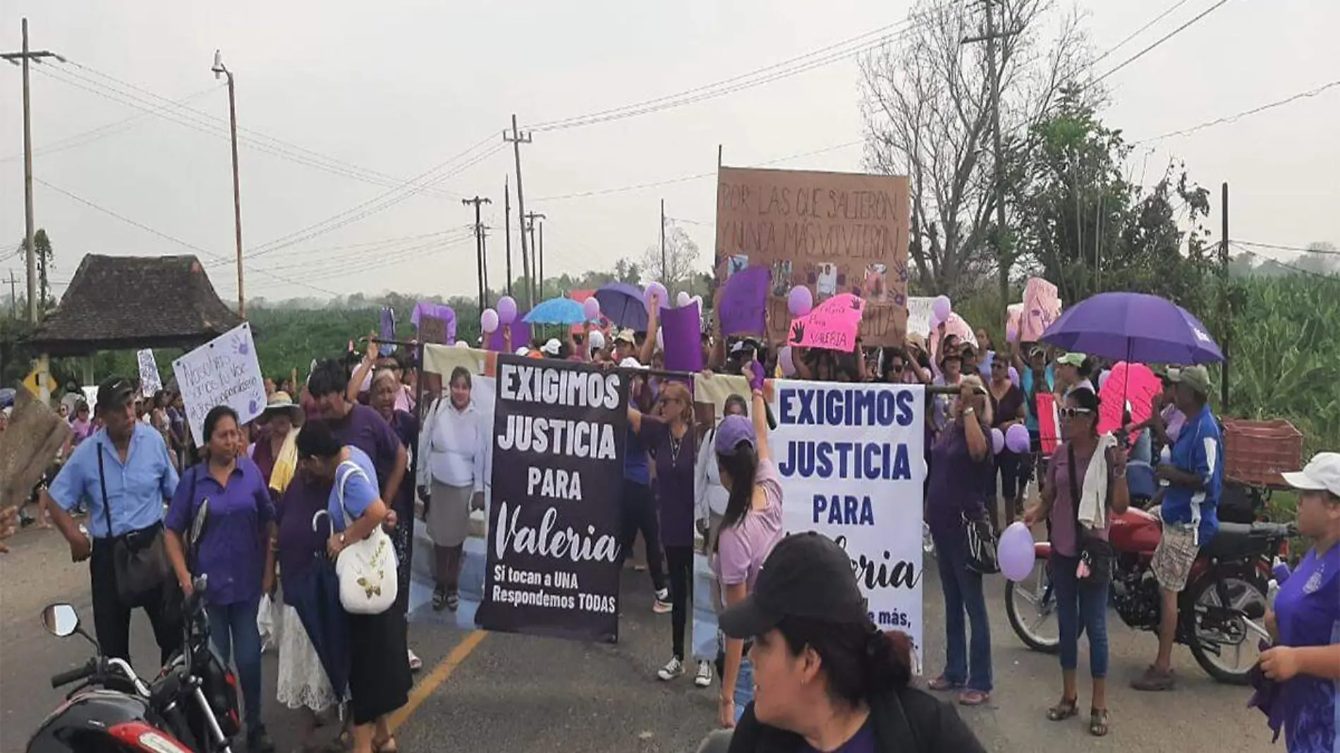 Manifestaciíon por muerte de Valeria